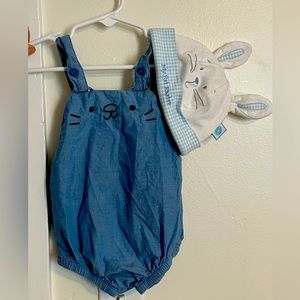 🐣 🐰 2 Piece 1st Easter Set | Bunny Romper & Hat